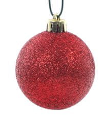 BOBIMARKET vánoční koule červená 5 cm, vánoční ozdoba sada 12ks