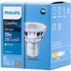 Philips LED žárovka GU10 3,5W = 35W 255lm 2700K Teplá bílá 36°