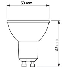 Philips LED žárovka GU10 3,5W = 35W 255lm 3000K Teplá bílá 36°