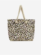 Brakeburn Krémová vzorovaná plážová taška Brakeburn Leopard Spot Beach Bag UNI