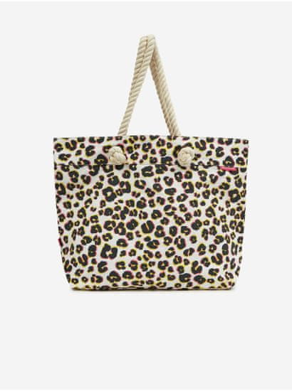 Brakeburn Krémová vzorovaná plážová taška Brakeburn Leopard Spot Beach Bag