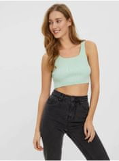 Vero Moda Mentolový žebrovaný crop top VERO MODA Fibly M