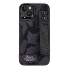 Tactical Camo Troop Drag Strap Kryt pro Apple iPhone 14 Plus Black 8596311194702