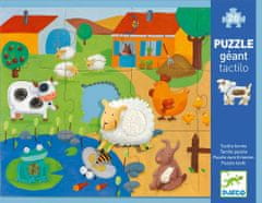 Djeco DJECO Hmatové vkládací puzzle Farma