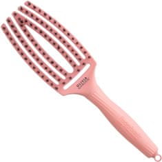 Olivia Garden Finger Brush CLAY - kartáč na rozčesávání a masáž, kančí štětiny, střední