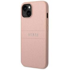 Guess GUHCP14MPSASBPI hard silikonové pouzdro iPhone 14 PLUS 6.7" pink Saffiano Strap