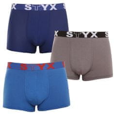 Styx 3PACK pánské boxerky sportovní guma vícebarevné (G9676863) - velikost S