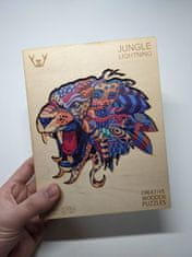 Woodly Dřevěné puzzle – Jungle Lightining - Gepard, M