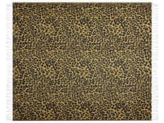 Beliani Deka leopardí vzor 130 x 170 cm hnědá/ černá JAMUNE