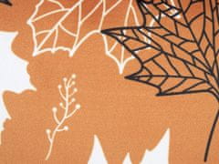 Beliani Sada 2 sametových polštářů se vzorem 45 x 45 cm oranžové POINSETTIA