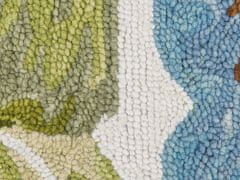 Beliani Vlněný koberec se vzorem listů 80 x 150 cm vícebarevný KINIK