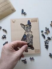 Woodly Dřevěné puzzle – Gentleman Dog pes , M