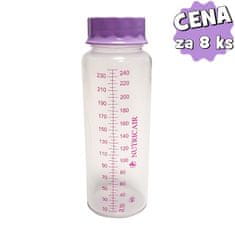 Výživová láhev - 240 ml, s krytkou - balení po 8 ks