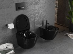 Mexen Lena závěsná wc mísa včetně sedátka s slow-slim, duroplastu, černá (30224070)