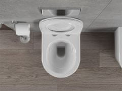 Mexen Rico závěsná wc mísa rimless včetně sedátka s slow-slim, duroplast, bílá - 30720500 (30720500)