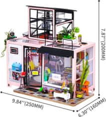 Robotime Rolife DYI House: Kevinovo hudební studio s LED osvětlením