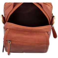 Diviley Pánská kožená crossbody taška Burda, hnědá M