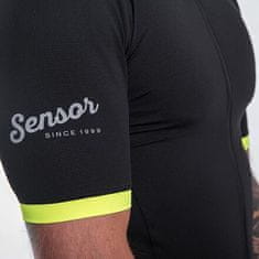 Sensor CYKLO COOLMAX CLASSIC pánský dres kr.rukáv celozip true black velikost M