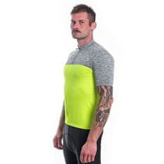 Sensor CYKLO MOTION pánský dres kr.rukáv celozip neon yellow/šedá Velikost: L