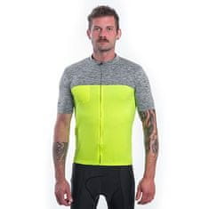 Sensor CYKLO MOTION pánský dres kr.rukáv celozip neon yellow/šedá Velikost: L