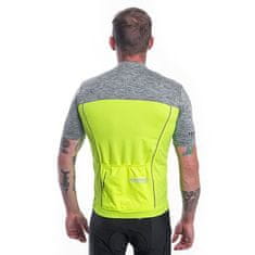 Sensor CYKLO MOTION pánský dres kr.rukáv celozip neon yellow/šedá Velikost: L