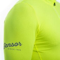 Sensor CYKLO COOLMAX CLASSIC pánský dres kr.rukáv celozip neon yellow velikost S