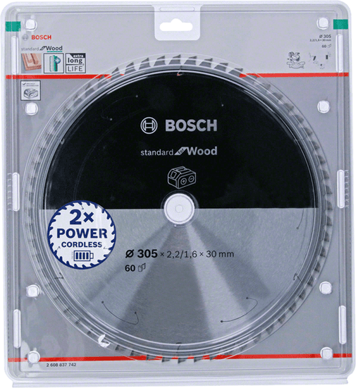 Bosch PILA BOSCH STANDARD WOOD ACCU 305x30x60z