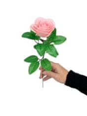 made by ANTEROS Mýdlový květ růže Růžová na stonku s lístky