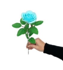 made by ANTEROS Mýdlový květ růže Modrá na stonku s lístky