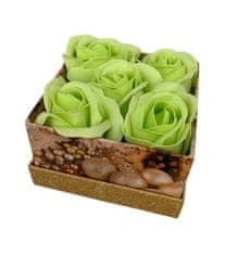 Ostatní Box 5ks mýdlových růží Zelinkavá