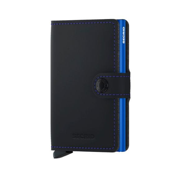 Secrid Černá peněženka SECRID Miniwallet Matte Black & Blue