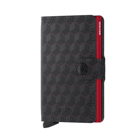 Secrid Černá peněženka SECRID Miniwallet Optical Black & Red