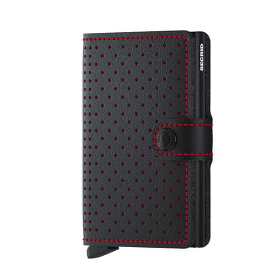 Secrid Černá peněženka SECRID Miniwallet Perforated Black & Red