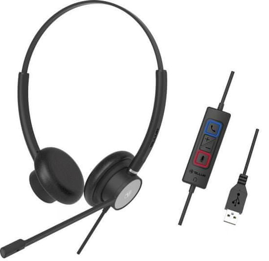 Tellur Wired Headset Voice 320, binaural, USB, černá