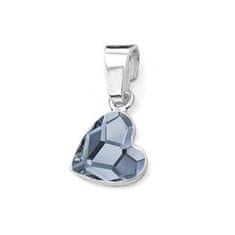 NUBIS Stříbrný přívěšek se srdcem Crystals from Swarovski Denim Blue