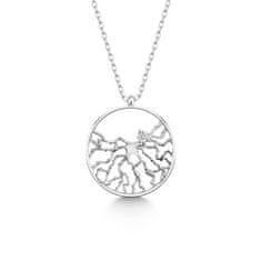 NUBIS Stříbrný diamantový náhrdelník strom života