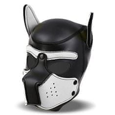 INTOYOU BDSM LINE INTOYOU Neoprene Dog Mask (White / Black), fetish maska pes