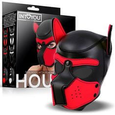 INTOYOU BDSM LINE INTOYOU Neoprene Dog Mask (Red / Black), fetish maska pes