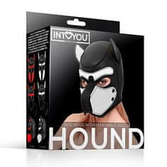 INTOYOU BDSM LINE INTOYOU Neoprene Dog Mask (White / Black), fetish maska pes