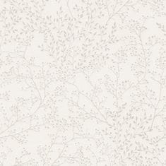 Profhome Vliesová tapeta s květinoým vzorem Profhome 381001-GU lehce reliéfná lesklá bílá 5,33 m2