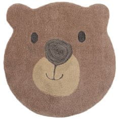 Flair Rugs Kusový koberec Zest Kids Bear Face Brown 70x70 cm