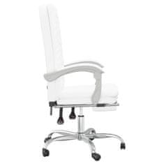Greatstore Polohovací kancelářská židle bílá umělá kůže