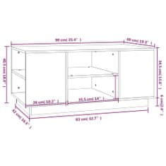 Greatstore Konferenční stolek medově hnědý 90x49x40,5 cm masivní borovice