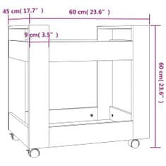 Greatstore Kancelářský kontejner dub sonoma 60x45x60 cm kompozitní dřevo