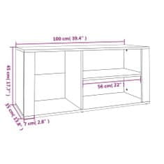 Vidaxl Botník dub sonoma 100x35x45 cm kompozitní dřevo