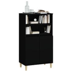 Greatstore Skříň highboard černá 60 x 36 x 110 cm kompozitní dřevo