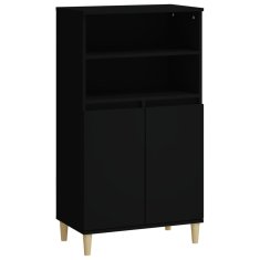 Greatstore Skříň highboard černá 60 x 36 x 110 cm kompozitní dřevo