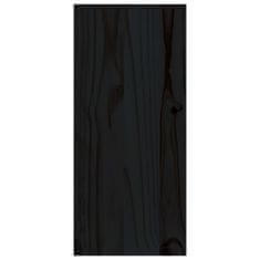 Greatstore Skříňka na víno černá 56 x 25 x 56 cm masivní borovice