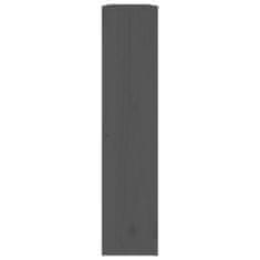 Greatstore Kryt na radiátor šedý 108,5x19x84 cm masivní borové dřevo