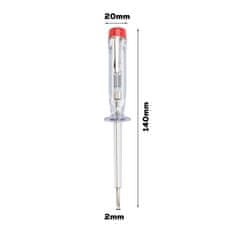 botle Zkumavka 14 cm Zkoušečka napětí 200-250V Šroubovák